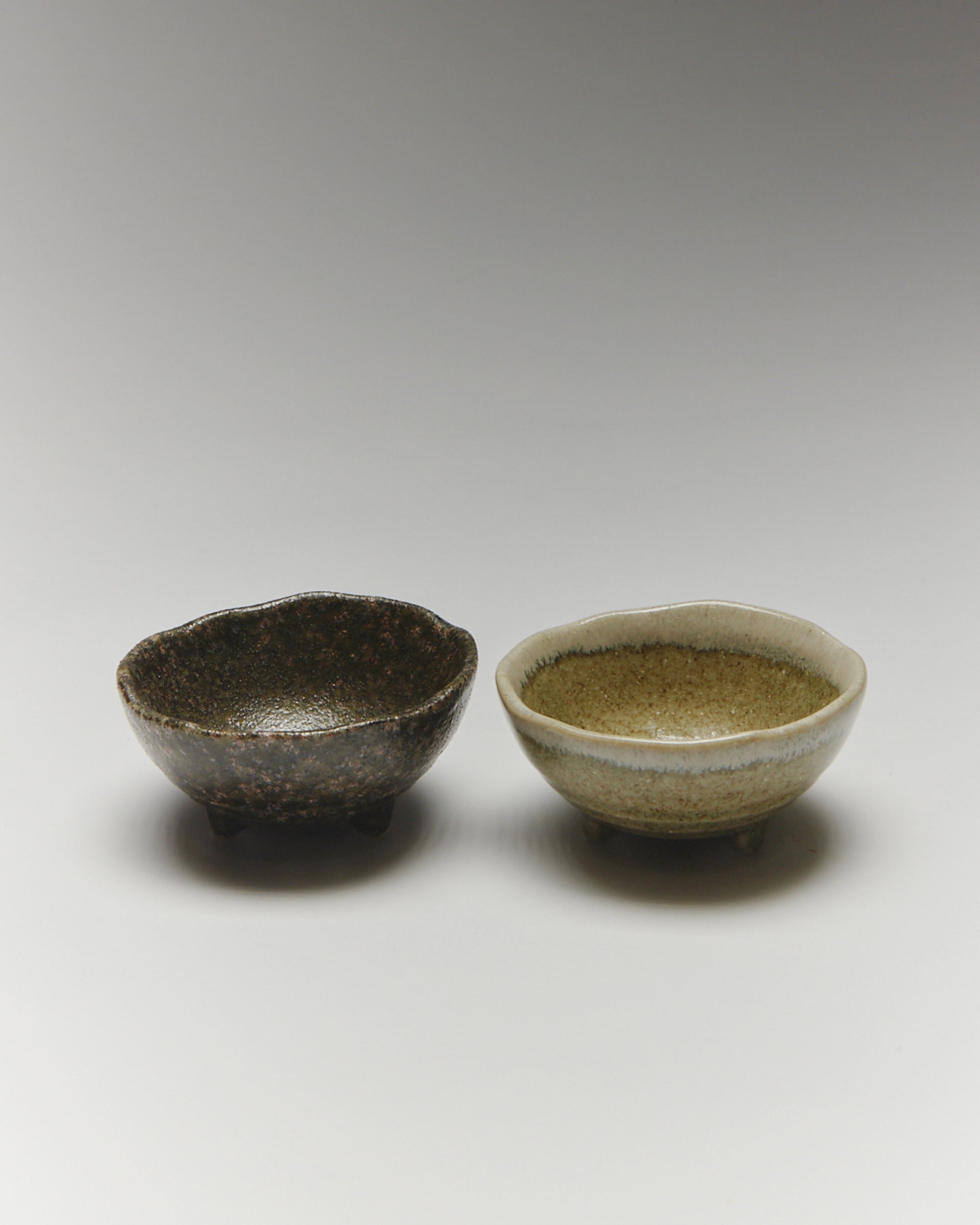 Mino Ware Footed Mini Bowl (Set of 2)