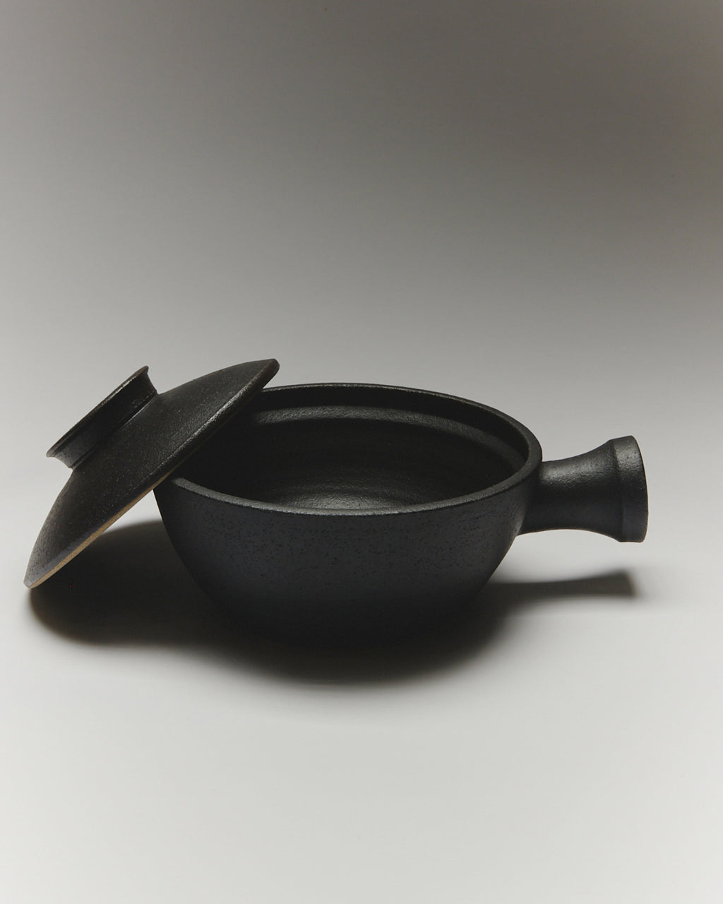 Dongyoung One-Handled Pot in Charcoal Glaze