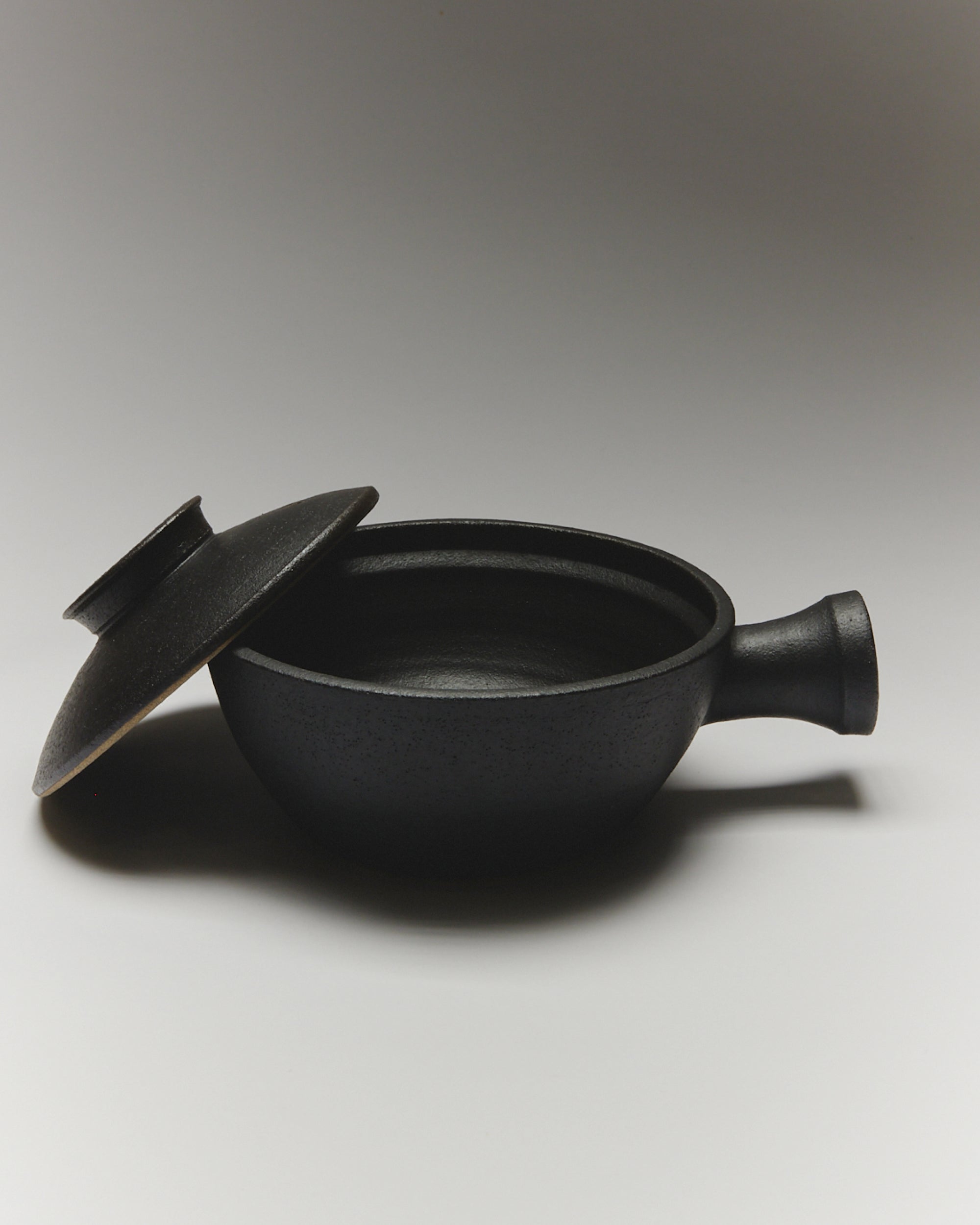 Dongyoung One-Handled Pot in Charcoal Glaze