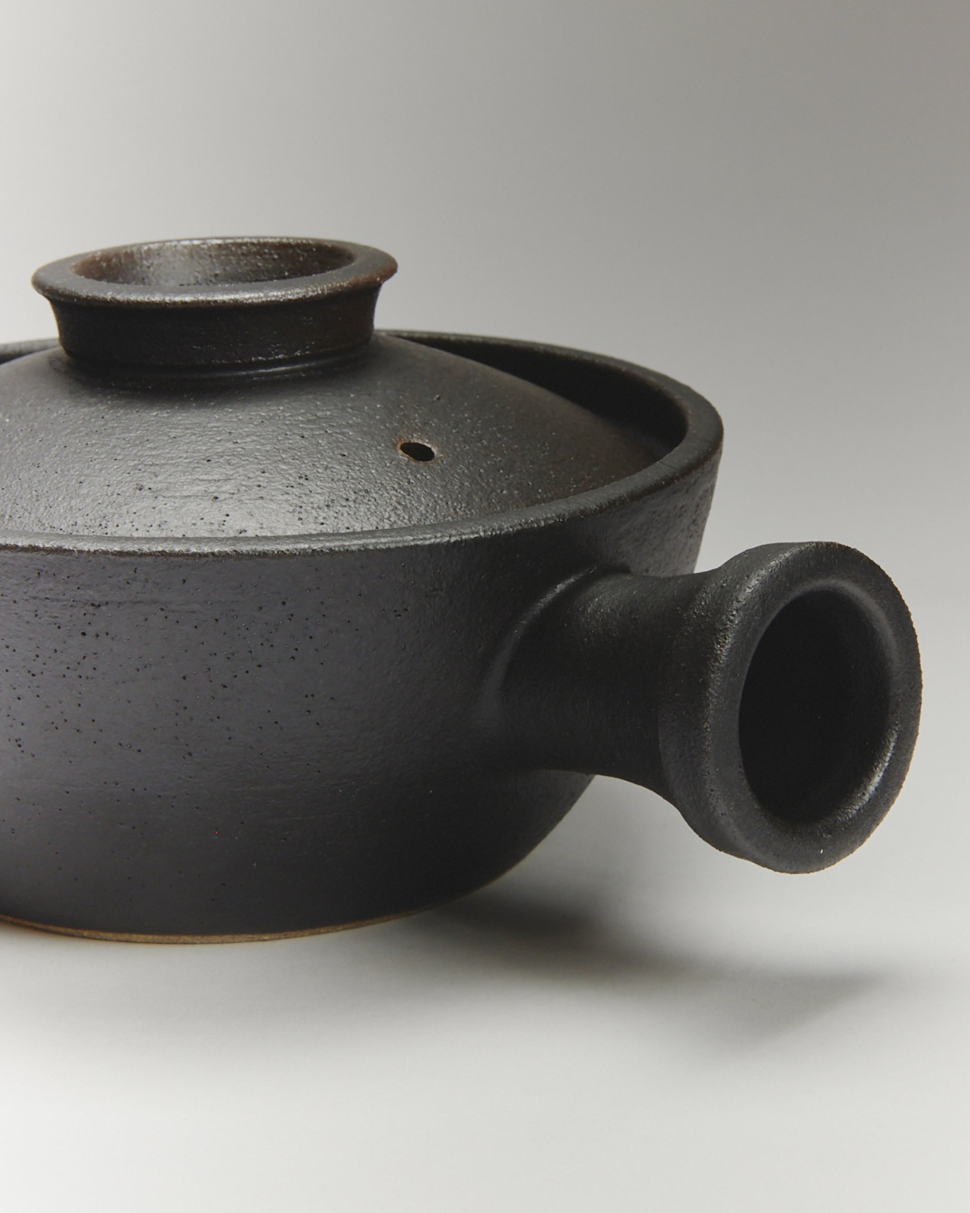 Dongyoung One-Handled Pot in Charcoal Glaze