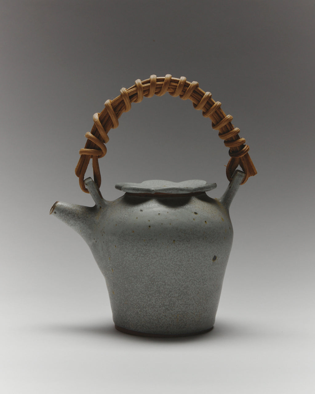 Teapot No.1 — Matte Green with Bamboo Handle