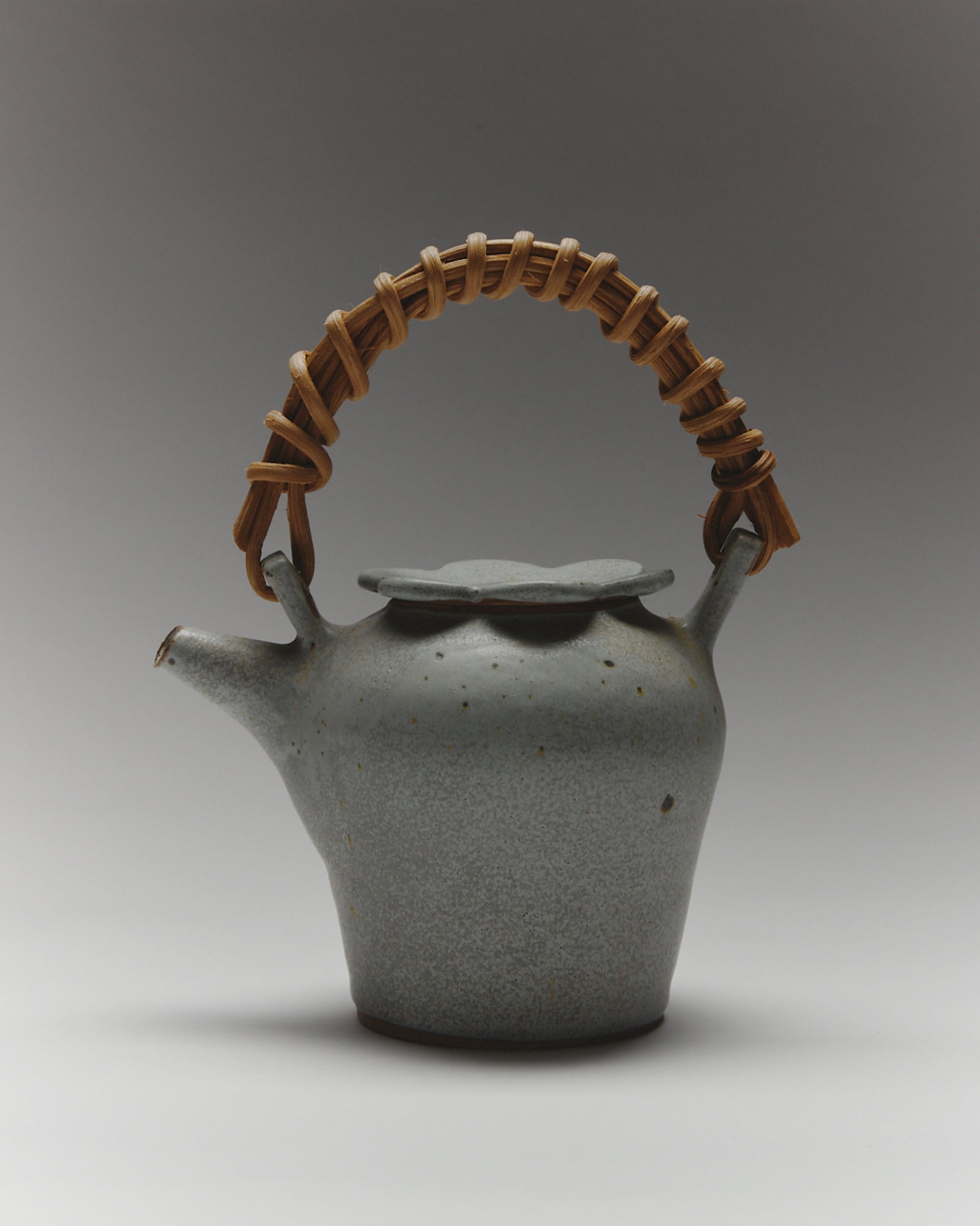 Teapot No.1 — Matte Green with Bamboo Handle