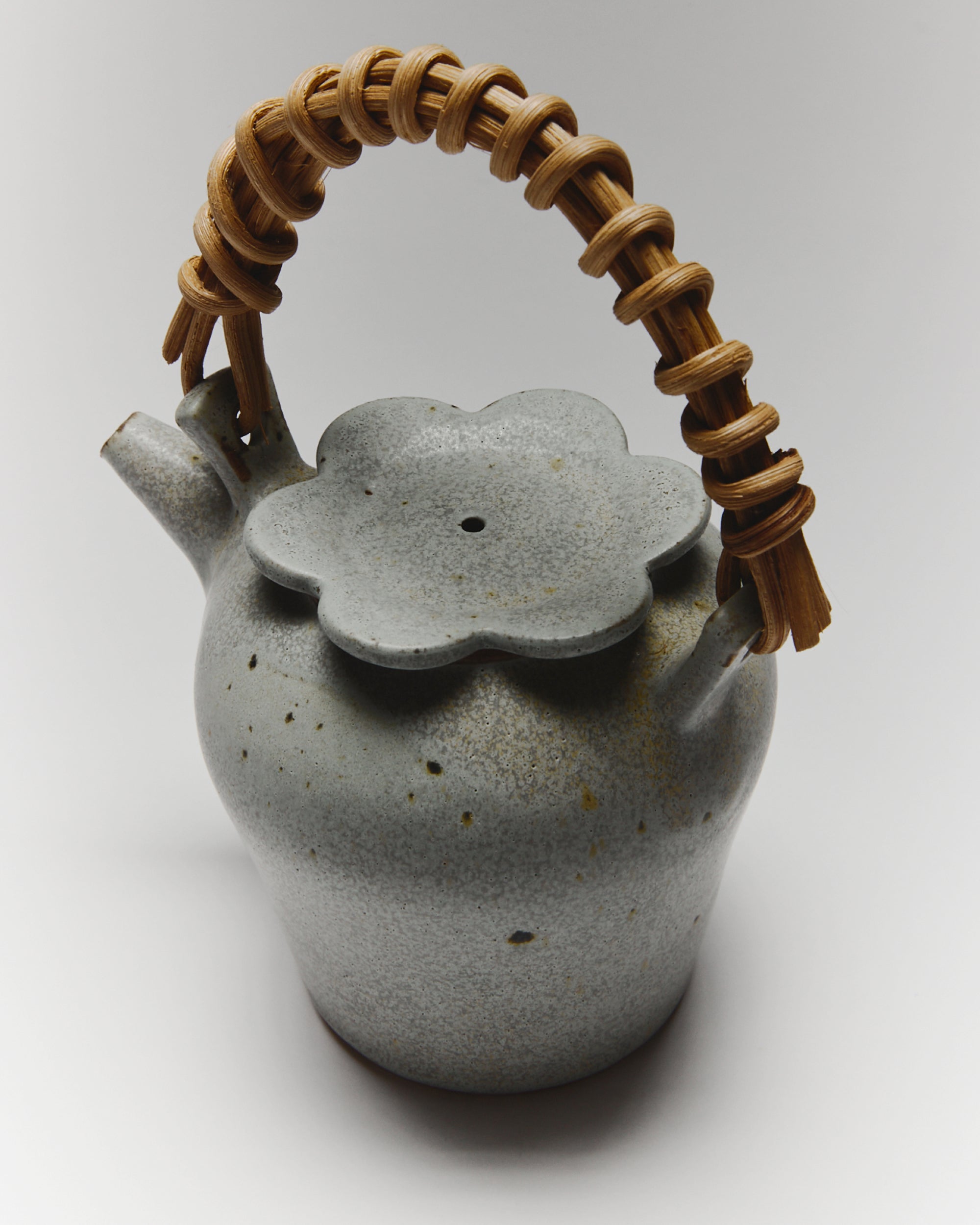 Teapot No.1 — Matte Green with Bamboo Handle