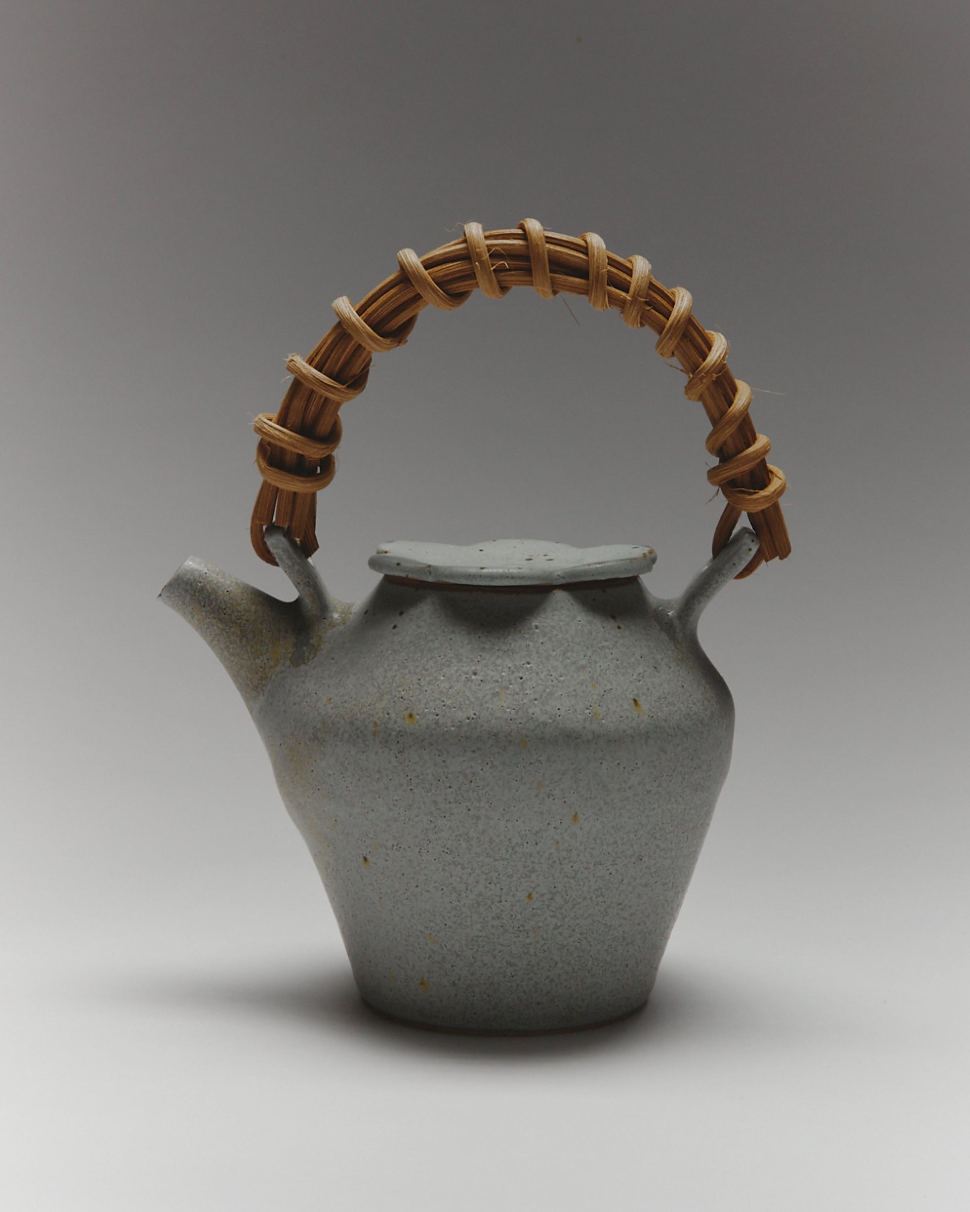 Teapot No.2 — Matte Green with Bamboo Handle